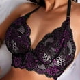 thumbnail image 2 of Conjunto de lencería erótica de encaje Floral para mujer, ropa interior femenina, Sujetador de encaje, bragas, ropa interior Sexy, 2 of 4