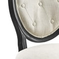 thumbnail image 6 of Modway Arise Vintage French Upholstered Fabric Dining Side Chair in Black Beige, 6 of 8