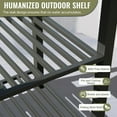 thumbnail image 5 of Outdoor Kitchen Island with Storage, Aluminum Kitchen Storage Island Outdoor Prep Table with Double Storage Rack, Freestanding Outdoor Corner Cabinet, 5 of 7