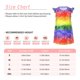 thumbnail image 3 of Fotbe Colorful Tie Dye Vestido de Dormir para Niñas de 3 a 10 Años, Mangas Cortas, Estilo Princesa, Pijama Camisón con Mangas Voladas-Small, 3 of 6