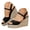 Black, variant on Women's Espadrilles Sandals Wedge Platform Heel Open Toe Ankle Strap Buckle Dressy Casual Summer Shoes
