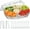 Chilled Veggie Tray, variant on 15 Inch  Chilled Veggie Tray with 4 Compartments, Ice Serving Bowl with Lid for Party, Fruit, Vegetable, Appetizer