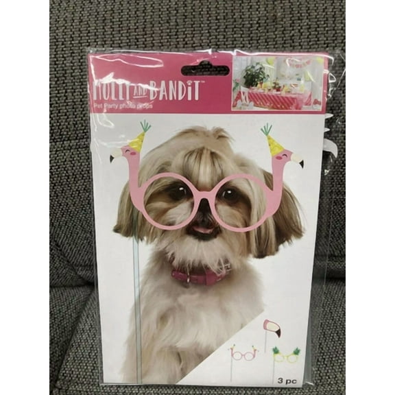 Pet Party Photo Props Pink Flamingo Glasses