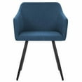 thumbnail image 3 of OnlineGymShop CB23548 21.3 x 24.4 x 31.5 in. Dining Fabric Chairs with Armrest, Blue - 2 Piece, 3 of 3