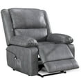 thumbnail image 5 of AECOJOY Leather Recliner Chair with Massage Heated Function, Home Theater Seating Sofa Gray, 5 of 9