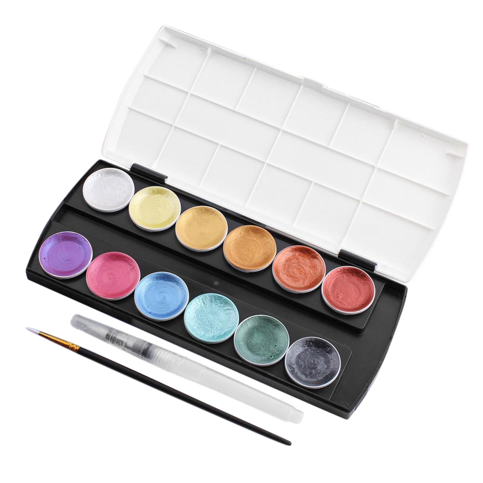 FVDPWYE Professional Watercolor Set 12 Colors Travel Pocket Paint Kit for Artist