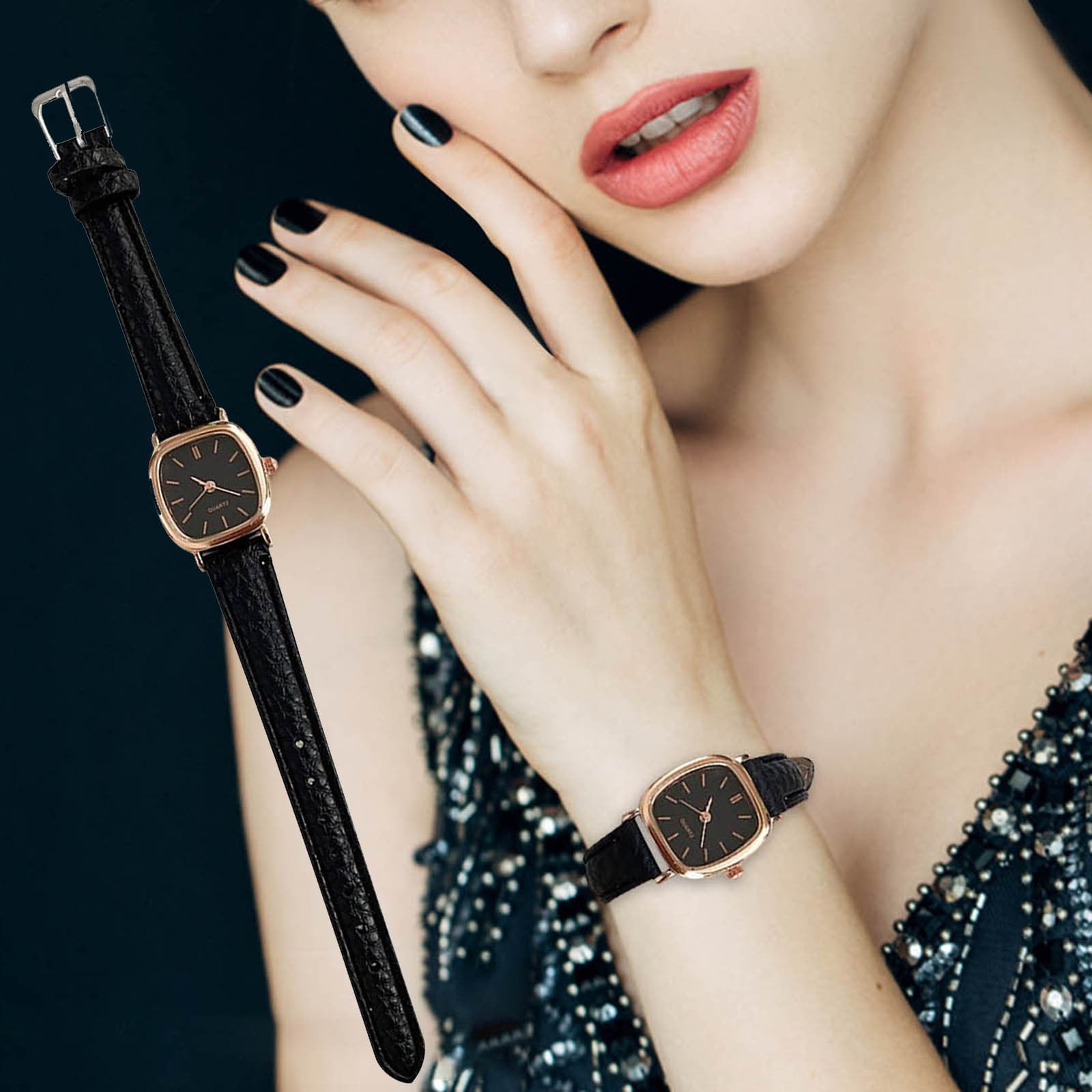 STEADY Ladies Watch Leather Strap Analog Quartz Fashion Temperament