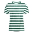 thumbnail image 4 of Tfken Summer Boys Tshirts Crew Neck Stripe Short Sleeve Tops For Carnival Fashion Summer Toddler Soft Tops Green Size 7-8 Years, 4 of 4