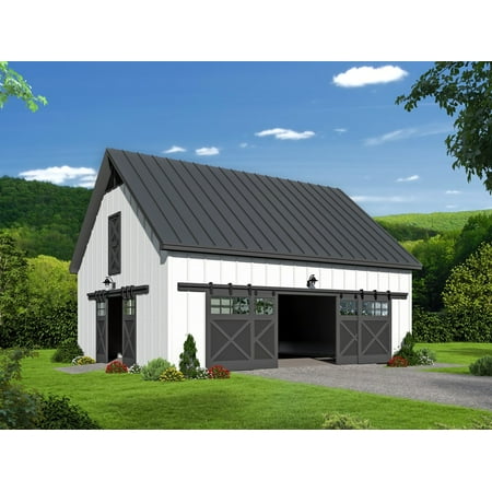 763-1080: Traditional Barn & outbuilding 0 Bed, 0 Bath Luxury Home Plan, 0 Sq Ft: Full Blueprints with License to Build by Home Plan Marketplace - Lesuto