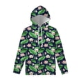 thumbnail image 2 of Sudadera con capucha con estampado 3D de hojas y flores de loto para hombre y mujer, sudadera con capucha floral de primavera y otoño, sudaderas de manga larga, camisetas informales, 2 of 5