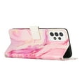 thumbnail image 3 of SaniMore Magnetic Closure Wallet Case for Samsung Galaxy A33 5G with Card Holder, Painted Marble Pattern PU Leather Cover Support Kickstand & Wrist Strap Shockproof Protective Shell, Rosegold, 3 of 8