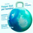 thumbnail image 4 of PLAYZAP Hopper Ball, Bouncy Ball with Handle for Kids, 22-inch Hippity Hoppity Hop Bounce Ball Toys, Sit and Bouncing Ball with Pump, Boys Girls Jumping Hopping Ball Gifts - Blue Cloud, 4 of 12