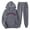 Grey, variant on Men And Women Autumn And Winter Fashion Casual Letter Printed Casual Hoodie Sweatshirt Sweatpants Sports Tracksuit Set Suit 42r