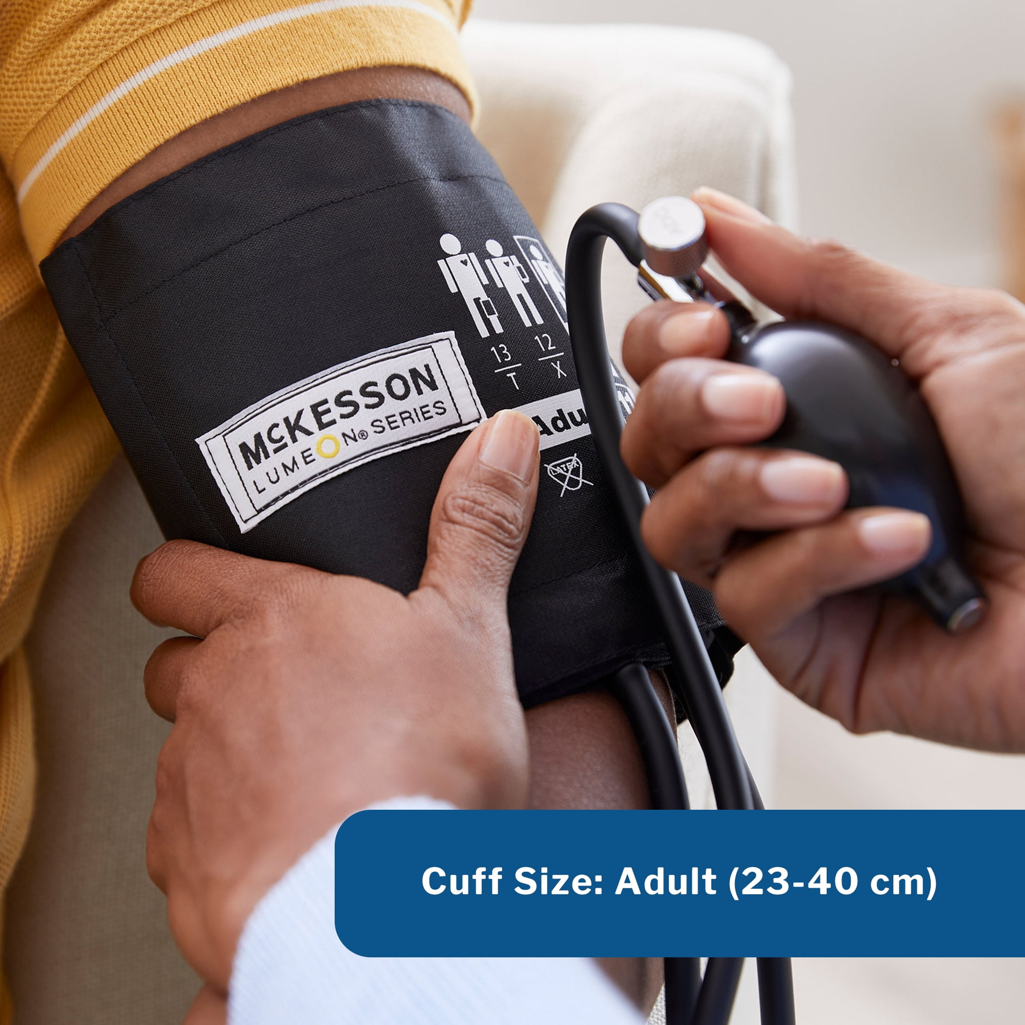 McKesson Lumeon Arm Aneroid Sphygmomanometer Blood Pressure Monitor for Adults, 1 Ct