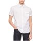 thumbnail image 1 of Calvin Klein - Camisa con botones y un solo bolsillo para hombre, color blanco, extragrande Calvin Klein Botones al frente, 1 of 1