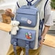 thumbnail image 4 of Set de Mochilas Escolares para Niños | Mochila de Lona de Gran Capacidad con Bolsa Mensajera, Bolsa de Cinta, Estuche para Lápices y Bolso de Mano | Combo de 5 Piezas para Escuela | Ligero y, 4 of 9
