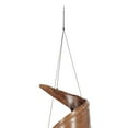 thumbnail image 4 of DecMode 32" Teal Shell Spiral Waterfall Geometric Windchime with Black Rope, 4 of 7