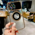 thumbnail image 4 of for iPhone 14 Pro Max Case Clear Magnetic [ Compatible with MagSafe ], Full Camera Protection Slim Thin Soft Plating Back Cover for iPhone 14 Pro Max Phone Case for Women Men - Gold, 4 of 10