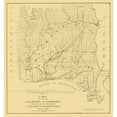 thumbnail image 3 of General Land Office 15x16 Black Modern Framed Museum Art Print Titled - Columbus and Pensacola Railroad 1836, 3 of 5