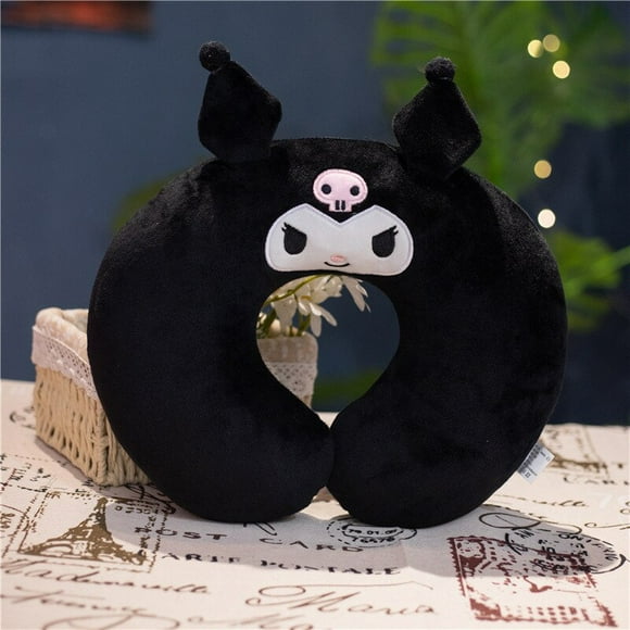 Hellokitty-almohada para coche Sanrio Kawaii Mymelody Kuromi Cinnamoroll U, reposacabezas de viaje para avión de dibujos animados, almohada para el cuello del coche