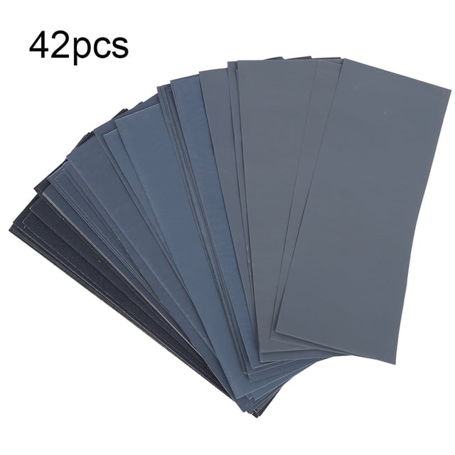 Juego de 42 hojas de lija de 120 a 3000 lb, kit de papel abrasivo, herramientas de pulido y hojas de lijado.