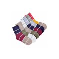 thumbnail image 2 of TeeHee Little Kids Boys Basic Cotton Crew Socks 6 Pair Pack (12-18 Months, Rugby Stripe), 2 of 8