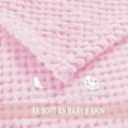 thumbnail image 6 of Exclusivo Mezcla Waffle Textured Extra Large Fleece Blanket, Super Soft and Warm Throw Blanket for Couch, Sofa and Bed (Light Pink, 50"x70")-Cozy, Fuzzy and Lightweight, 6 of 7
