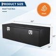 thumbnail image 2 of 60x18x18in Underbody Truck Tool Box with T-Handle Lock Heavy-Duty Steel Storage Organizer for Pickup Trailer RV - Weatherproof Black, 2 of 8