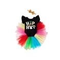 thumbnail image 1 of Honganda Girl?s 3Pcs Clothes Set, Short Sleeve Tops with Skirt and Headband, 1 of 7