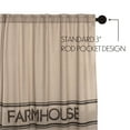 thumbnail image 4 of VHC Brands Bath Sawyer Mill Rod Pocket Cotton Button Holes Shower Curtain, 72x72, Charcoal Farmhouse, 4 of 5