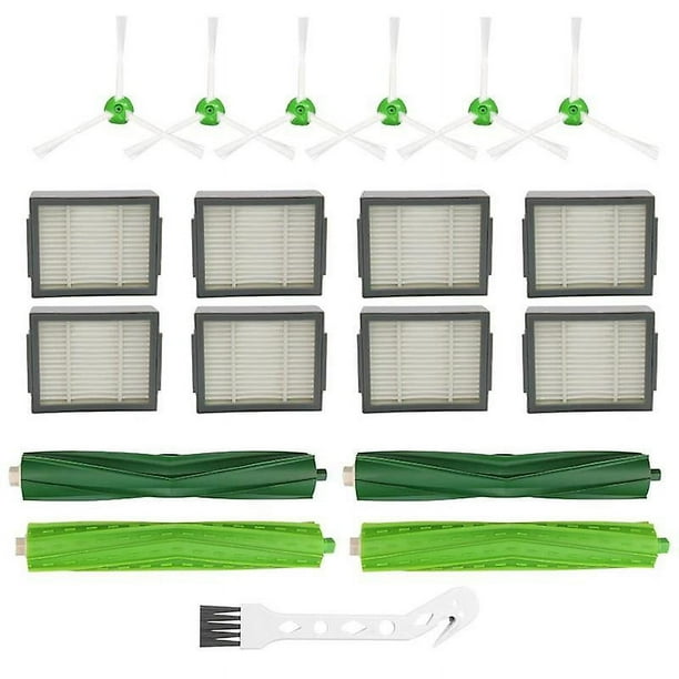 Reemplazo de robots de barrido Piezas de repuesto, cepillo principal, cepillo lateral, filtro Hepa para Irobot Roomba