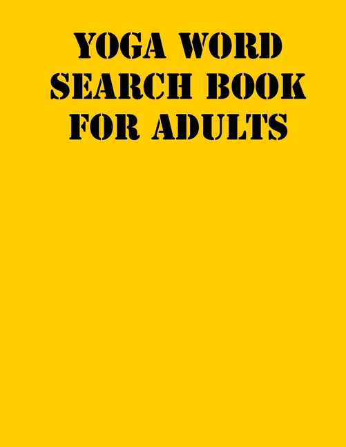 yoga word search book for adults large print puzzle book85x11