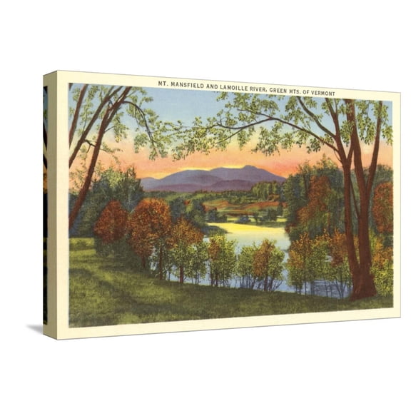 Art.com Mt. Mansfield, Green Mountains, Vermont Stretched Canvas Print Wall Art, 24" x 16"