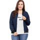 thumbnail image 1 of Chaqueta Bomber LigeBolsillo uxcell Azul Oscuro XL, 1 of 7