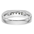 thumbnail image 5 of Solid 14K White Gold Five Stone Diamond Channel Set Wedding Band Ring Size 9 (.1 cttw.), 5 of 7