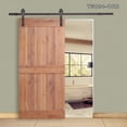 thumbnail image 1 of TMS 36 in. x 84 in. Vertical Slat 2-Panel Primed Natural Wood Sliding Barn Door with Sliding Door Hardware Kit TSQ04-ORB, 1 of 7