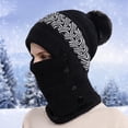 thumbnail image 4 of ZSQDM Outdoor Face Bib Hat Cold Proof Cold Proof Women Warm Ski Winter Integrated Headgear Hood Cap Riding Hats beanie Womens Trucker Hat Bomber Hats Womens Baseball Caps, 4 of 4