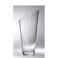 thumbnail image 1 of Classic clear 10 in. High Quality Glass Slanted Vase, 1 of 1