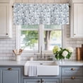 thumbnail image 2 of Blue Christmas Farmhouse Short Window Curtain Valances, Xmas Snowflake Snowman Rod Pocket Kitchen Valances for Living Room Bedroom Bathroom Cafe 42" x 12", 2 of 8