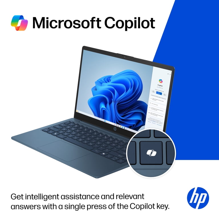 HP 14 inch HD Windows Laptop AMD Athlon Silver 7120U Processor 4GB