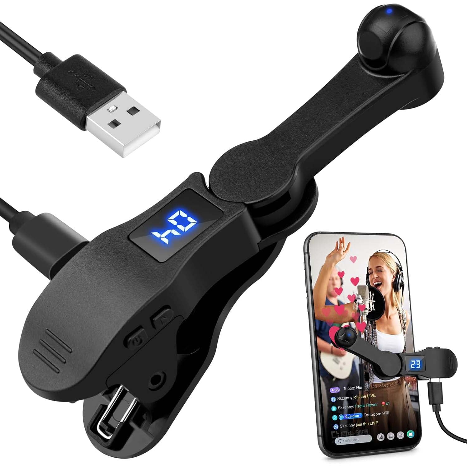 Koudindg Auto Clicker for Smart Phone, Phone Screen Device Speed Clicker for iPhone iPad Apps, Fast Click Simulation Finger Continuous Click for Game, Live Broadcasts Likes