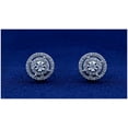 thumbnail image 3 of Dazzlingrock Collection Round White Diamond Double Circle Illusion Set Pushback Stud Earrings for Women (0.25 ctw, Color I-J, Clarity I1-I2) in 14K White Gold, 3 of 6