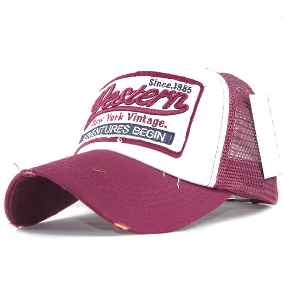 Hats for Men Women Mesh Embroidered Baseball Cap Adjustable Casual Hip Hop Summer Hat