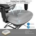 thumbnail image 6 of Costway Mesh Drafting Chair Office Chair w/Adjustable Armrests & Foot-Ring Grey, 6 of 11