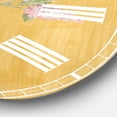 thumbnail image 3 of Designart « Gold Bird On Blossoms Iii Farmhouse Wall Clock, 3 of 4