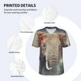 thumbnail image 5 of Fotbe Elephant in Smoke Baseball Jersey Shirt for Men and Women, Casual Short Sleeves Button Down T-Shirt-XX-Large, 5 of 9