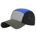 thumbnail image 4 of XIAOCHA Mens Color Block Baseball Cap Shapeable Brim Outdoor Dad Hat,Blue, 4 of 4