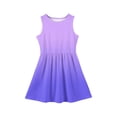 thumbnail image 4 of Abcomgle Girls Sleeveless Summer Dress Kids Casual A-Line Sleeveless Midi Dress Gradient Basic Crew Neck Swing Sundresses for 4-14t Kids,Purple,11-12Years, 4 of 4