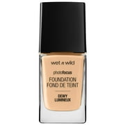 Wet n Wild Photo Focus Dewy Liquid Foundation Makeup, Soft Beige, 1.0 Fl oz