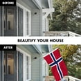 thumbnail image 3 of G128 Combo Pack: 6 Feet Tangle Free Spinning Flagpole (Silver) Norway Norwegian Flag 3x5 ft Printed 150D Brass Grommets (Flag Included) Aluminum Flag Pole, 3 of 8